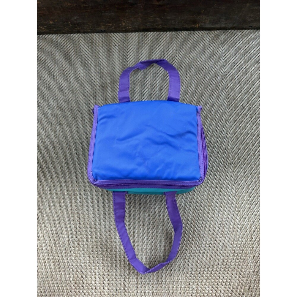Thermos‎ Brand Cooler 1990's Vintage Teal Purple Soft Pack 10"x7"x7" - Picture 5 of 13